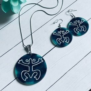 Handmade Coqui Taino fashion jewelry set